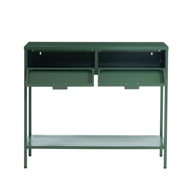 Console PANTONE métal kaki 100cm