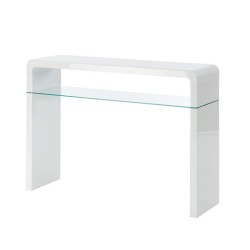 Console DARWIN laqué blanc brillant 105cm