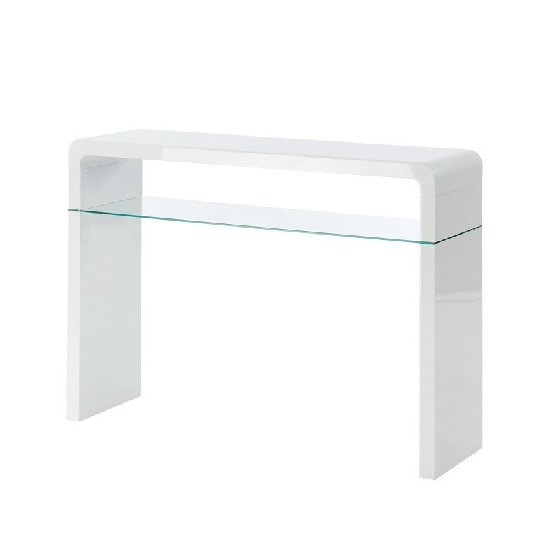 Console DARWIN laqué blanc brillant 105cm