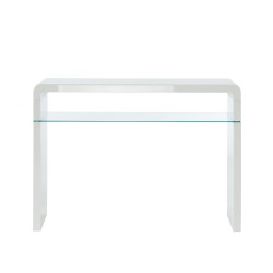Console DARWIN laqué blanc brillant 105cm