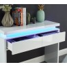 Console à led COSMOS laqué blanc brillant 100cm