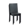 Ensemble repas de jardin TABLECHAIR En Résine Tressée noire 6 Places