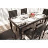Ensemble repas TABLECHAIR2 6 places en resine tressée noire