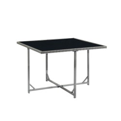 Salon de jardin CARIOCA En Résine Tressée Grise 4 Places