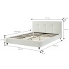 Lit SEGURA simili blanc matelas 160x200