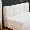 Lit SEGURA simili blanc matelas 160x200