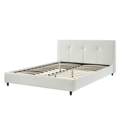 Lit SEGURA simili blanc matelas 160x200