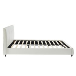 Lit SEGURA simili blanc matelas 160x200
