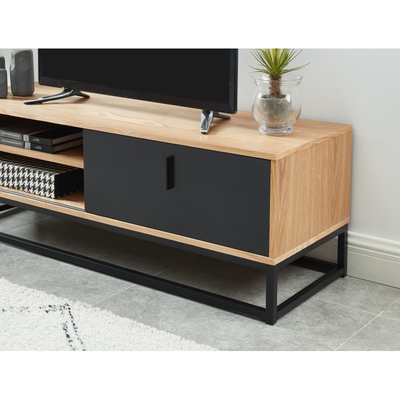 Meuble tv BRIXTON placage frêne 120cm