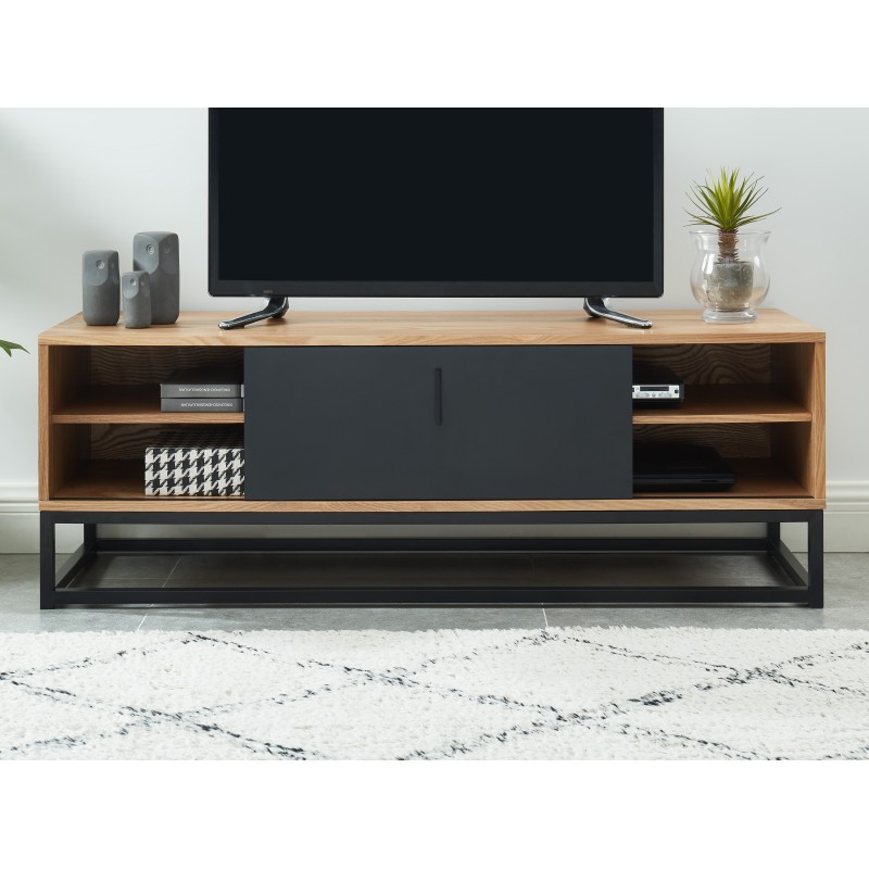 Meuble tv BRIXTON placage frêne 120cm