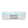 Meuble tv à led ULYSSE laqué blanc brillant 150cm