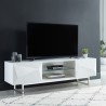 Meuble tv GEME laqué blanc brillant 160cm