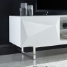Meuble tv GEME laqué blanc brillant 160cm