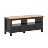 Meuble TV HESEN effet chêne et anthracite 137cm