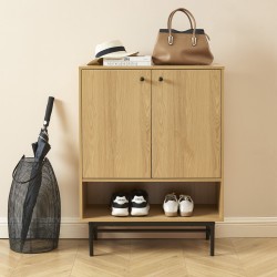 Meubles à chaussures JAMES effet chêne 80cm