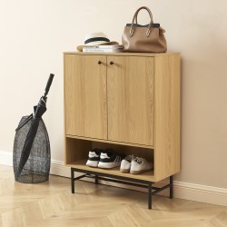 Meubles à chaussures JAMES effet chêne 80cm