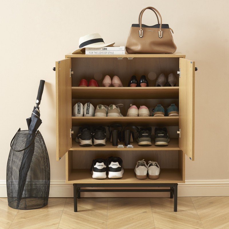 Meubles à chaussures JAMES effet chêne 80cm