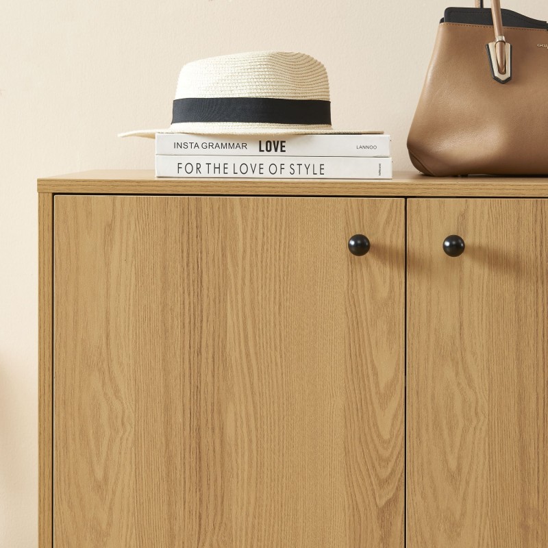 Meubles à chaussures JAMES effet chêne 80cm