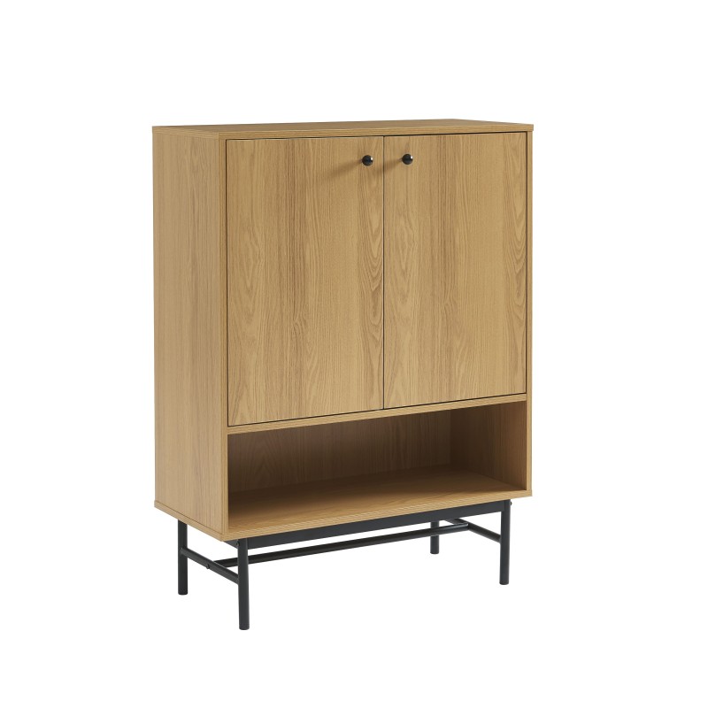 Meubles à chaussures JAMES effet chêne 80cm