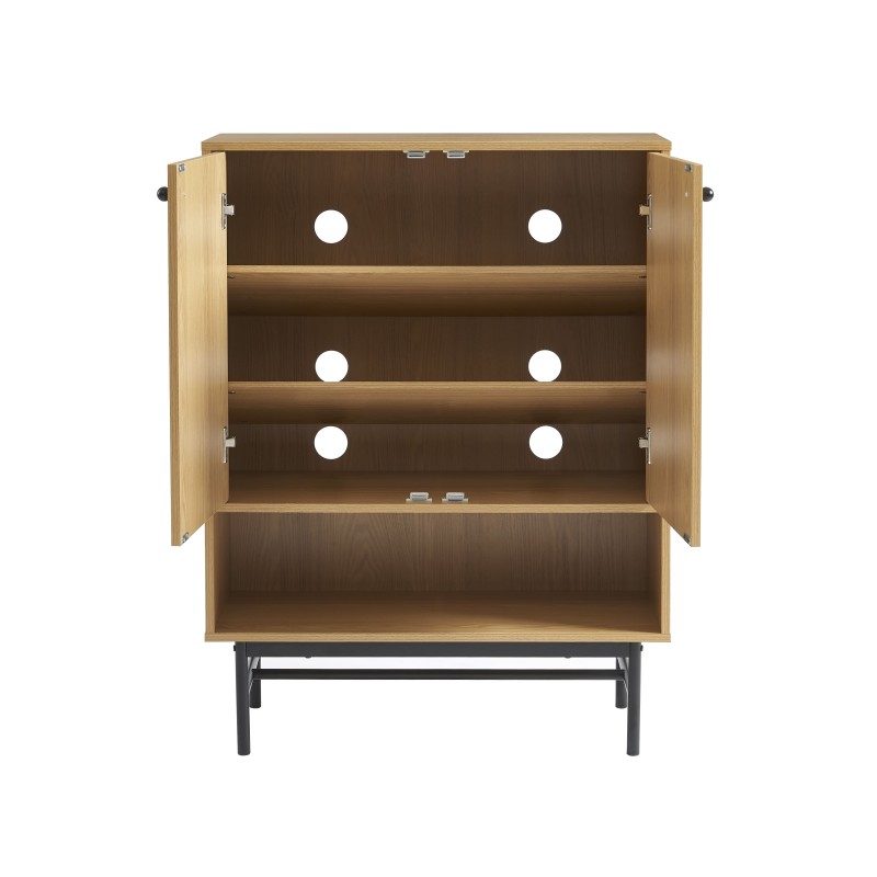 Meubles à chaussures JAMES effet chêne 80cm