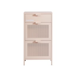 Meuble à chaussures PANTONE métal rose blush 55cm
