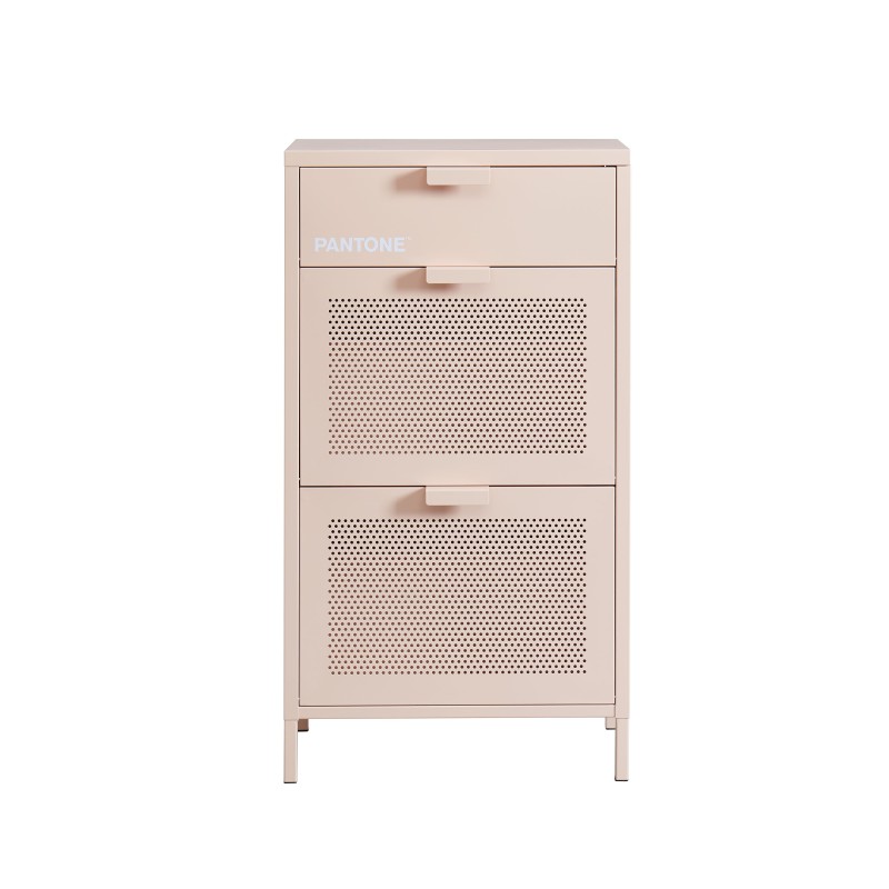 Meuble à chaussures PANTONE métal rose blush 55cm