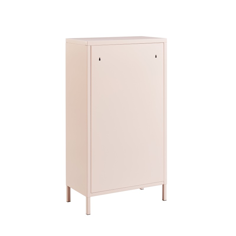 Meuble à chaussures PANTONE métal rose blush 55cm
