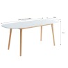 Table extensible ERIKA laqué blanc mat 160 à 200cm