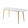 Table extensible ERIKA laqué blanc mat 160 à 200cm