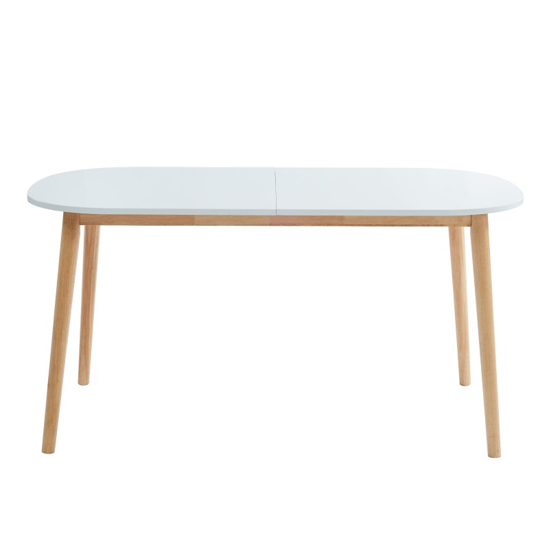 Table extensible ERIKA laqué blanc mat 160 à 200cm