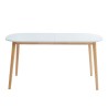 Table extensible ERIKA laqué blanc mat 160 à 200cm