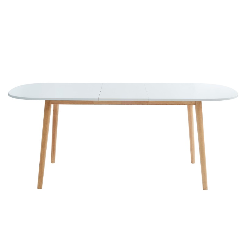 Table extensible ERIKA laqué blanc mat 160 à 200cm