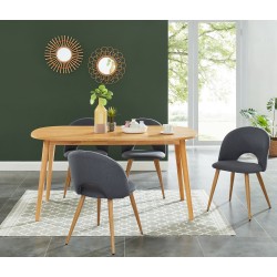 Table extensible MARCEL placage chêne 160 à 200cm