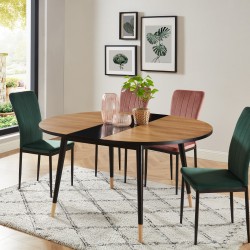 Table extensible CAVALLO effet chêne 120 à 150cm