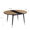 Table extensible CAVALLO effet chêne 120 à 150cm