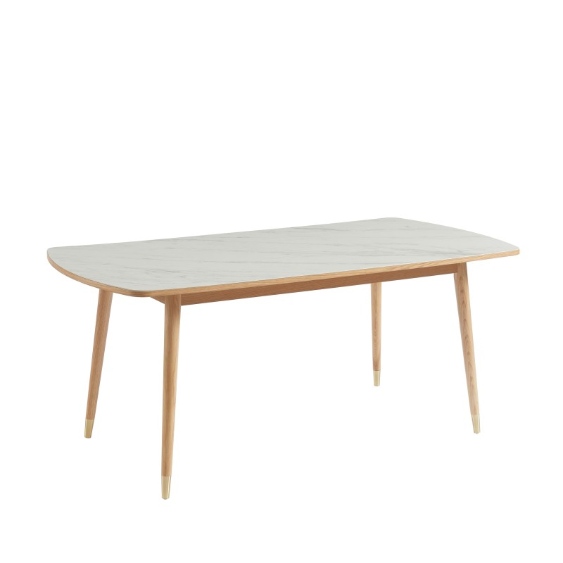 Table à manger LEON céramique effet marbre 180cm