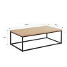 Table basse BRIXTON Bois et Métal Noir L110cm