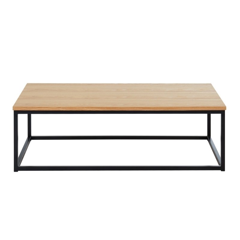 Table basse BRIXTON Bois et Métal Noir L110cm