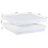 Table basse VEGAS laqué blanc brillant plateau pivotant 75cm