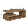 Table basse GLIMP effet chêne foncé 120cm