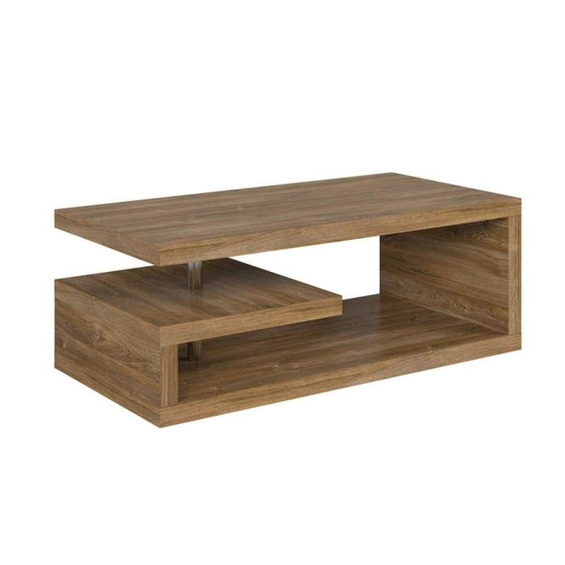 Table basse GLIMP effet chêne foncé 120cm
