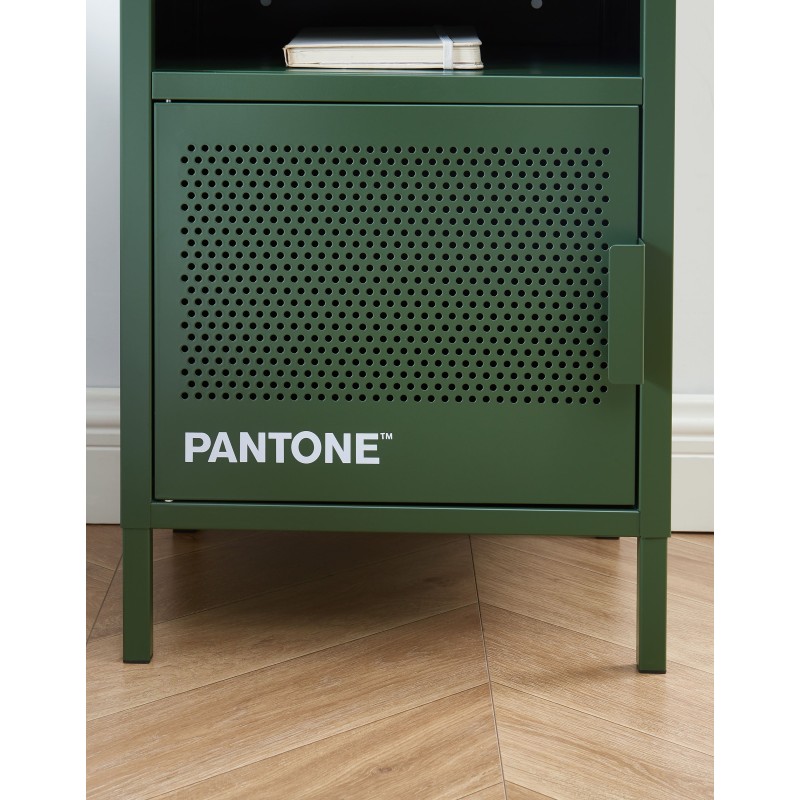 Table de chevet PANTONE métal kaki 40cm