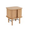 Table de chevet ERNEST frêne portes tambour
