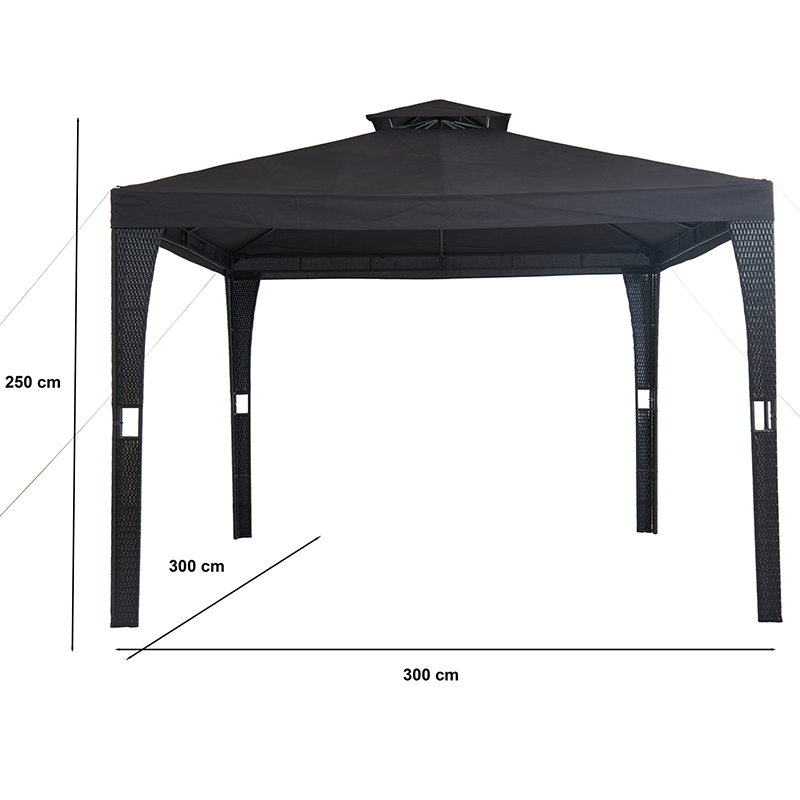 Tonnelle de jardin LILAS noir