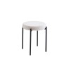 Lot de 2tabourets YSEE assise tissu bouclettes écru pieds métal noir