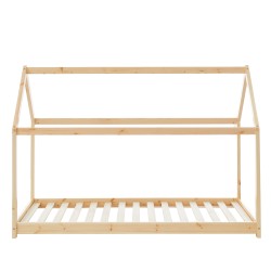 Lit enfant cabane TINY pin massif 90x190 sommier inclus