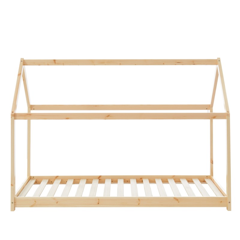 Lit enfant cabane TINY pin massif 90x190 sommier inclus