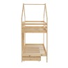 Lit cabane superposé TINY pin massif 90x190 sommier inclus