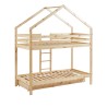 Lit cabane superposé TINY pin massif 90x190 sommier inclus