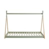 Lit enfant tipi TINY vert et pin massif 90x190 sommier inclus